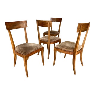 Mid-Century Modern Directoire Style Dining Chairs - Set of 4 For Sale