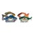 Vintage William Sonoma Pisces Fish Napkin Rings Ceramic - Set of 4 For Sale