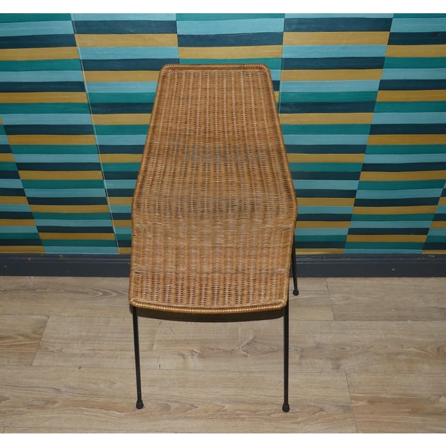 Wood Basket Chairs in Rattan and Metal from Gian Franco Legler, 1950s, Set of 2 For Sale - Image 7 of 15