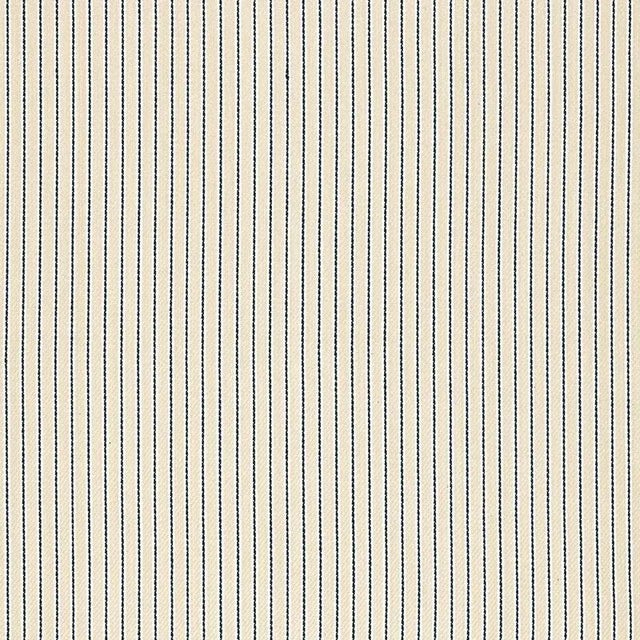 Contemporary Schumacher Rain Shadow Stripe Fabric in Indigo For Sale - Image 3 of 3
