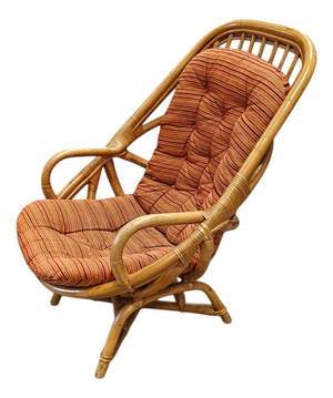 Bamboo Lounge Armchair with Cushion