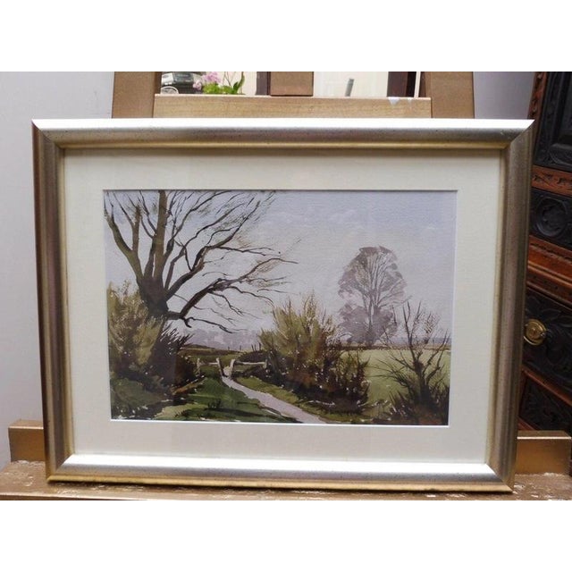 Roland Birch, Hazy Morning, Lacock, Wiltshire, Watercolour and Ink, 1974 Material: Watercolour and ink on paper An...
