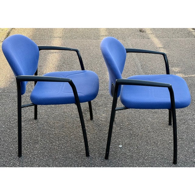 Blue Desk Chairs from Ahrend De Cirkel, 1970s, Set of 2 For Sale - Image 9 of 12