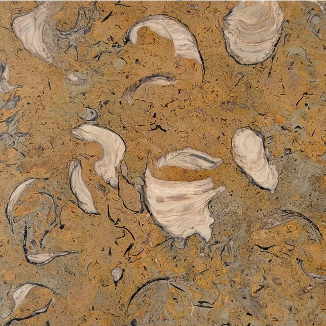 Wood Tomlinson Sophisticate Model 315 Fossil Marble and Pecan Coffee Table, 1960s For Sale - Image 7 of 10