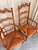 Vintage French Country Ladder Back Rush Seats Armchairs, Set of 4 For Sale - Image 11 of 12