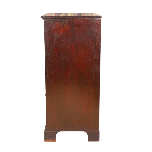 Irish Georgian Mahogany High Chest of Drawers For Sale - Image 10 of 13