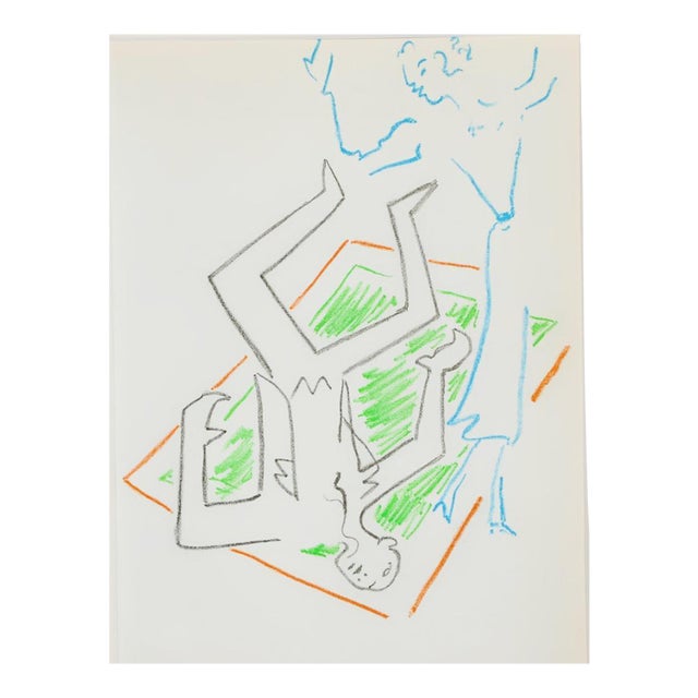 Jean Cocteau (French 1889-1963), the Typewriter (La Machine À Écrire), 1957, Color Lithograph For Sale