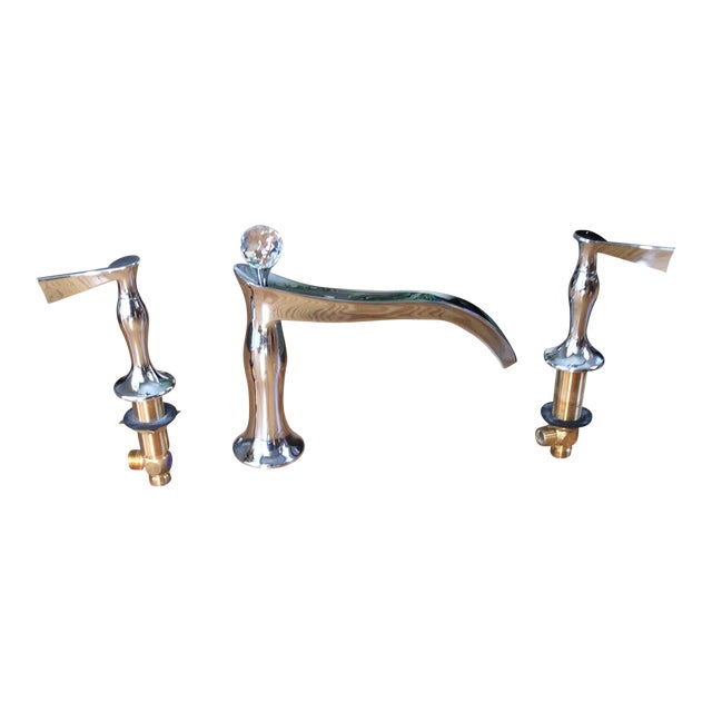 Art Nouveau Brizo Rsvp Three Hole Roman Tub Faucet With Handles