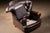 Animal Skin Vintage English Tufted Leather Club Chair in Brown For Sale - Image 7 of 11