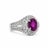 2.40 Carat No Heat Purple Sapphire & Diamond Gold Cocktail Ring, Size 7.25 For Sale - Image 4 of 8