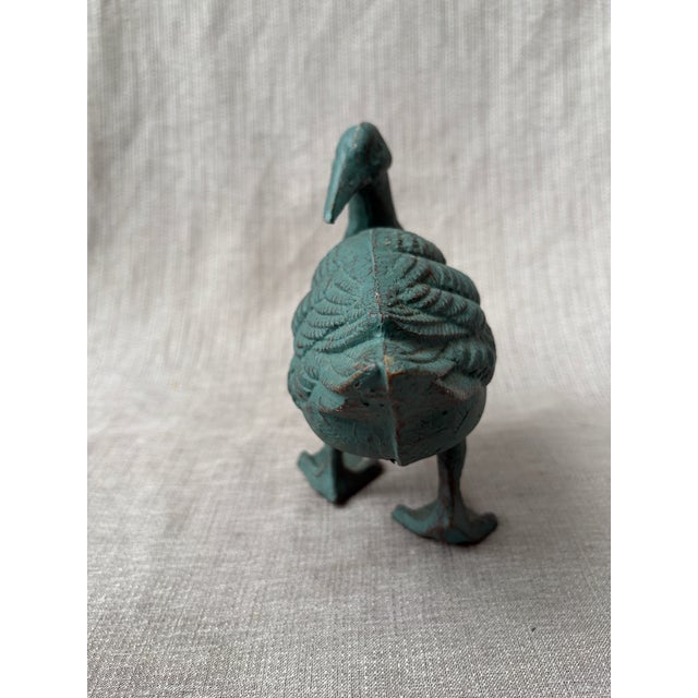 Vintage Green Cast Iron Statue For Sale - Image 11 of 18