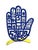 This is a freestanding David Gerstein metal sculpture titled "Hamsa Besorot Tovot" (Good News), featuring vibrant, hand-...
