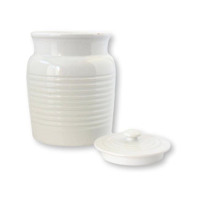 Antique Edwardian Ironstone 'Barley' Canister For Sale - Image 4 of 4