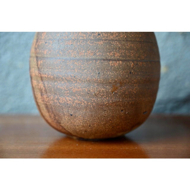 Vintage Wabi-Sabi Glazed Stoneware Pitcher, 1950s For Sale - Image 6 of 8