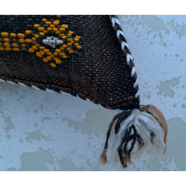 Contemporary Brown Moroccan Silk Sabra Pillow Covers - a Pair For Sale - Image 6 of 11