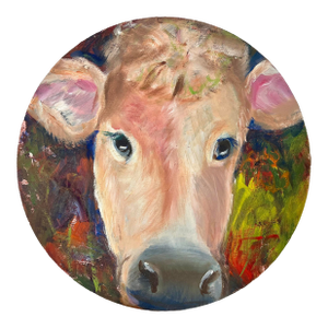 1970s Portrait of a Bovine - Oil on Canvas