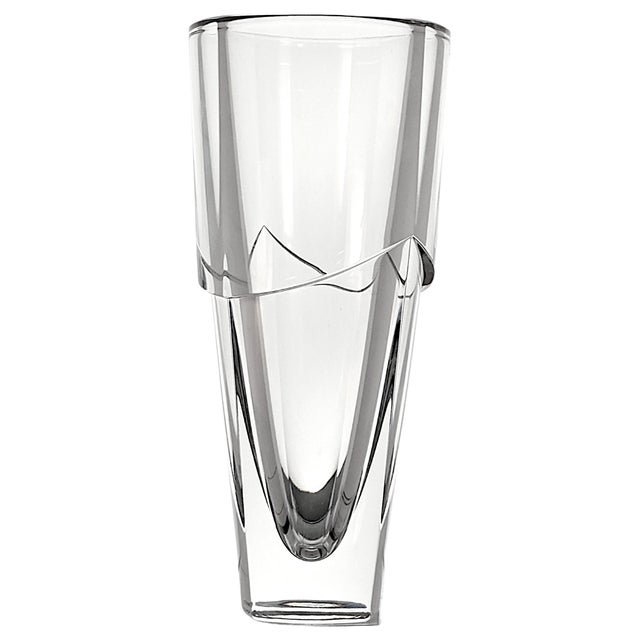 Late 20th Century Orrefors Lancelot Crystal Vase by Erika Lagerbielke, 4975/22 For Sale - Image 9 of 12