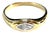 18k Yellow Gold Bezel Set Marquise Diamond Ring, Size 7 For Sale