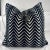 Chevron Cut Velvet in Black/White 22" Pillows-A Pair For Sale - Image 4 of 4