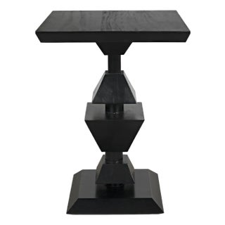 NOIR Majesty Side Table, Hand Rubbed Black For Sale