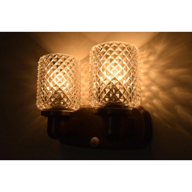 Silver Mid-Century Wall Lamp, Czechoslovakia, 1960s For Sale - Image 8 of 12