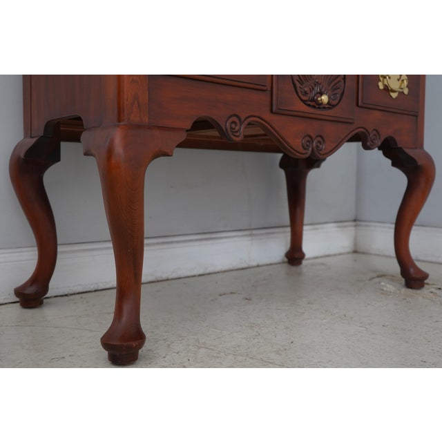 Brown Henkel Harris 3 Part Cherry Highboy Chest of Drawers For Sale - Image 8 of 18