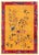 1920s Canary Yellow Floral Sprays Antique Chinese Art Deco Carpet 6'2" X 8'8" Knotted Wool Rug For Sale - Image 9 of 9