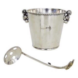 Ice Bucket in Silver Metal by Stefani Bologna, 1970s For Sale