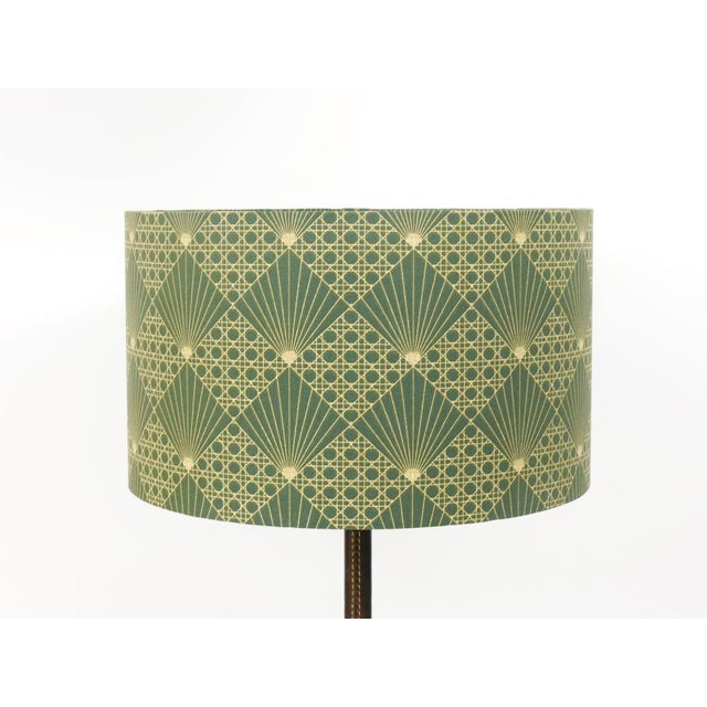 Brown Mid-Century Brass & Leather Table Lamps attributed to J. T. Kalmar for Kalmar, Austria, 1960s, Set of 2 For Sale - Image 8 of 18