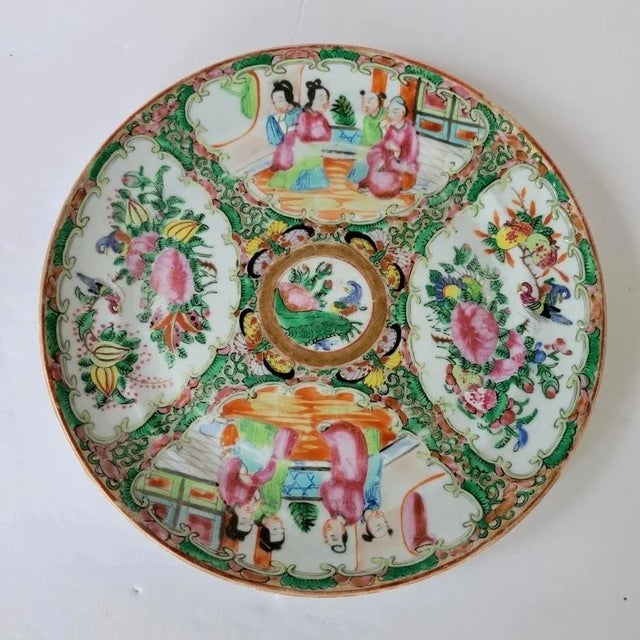 8" Antique 19th C Rose Medallion Porcelain Plate For Sale In Raleigh - Image 6 of 6