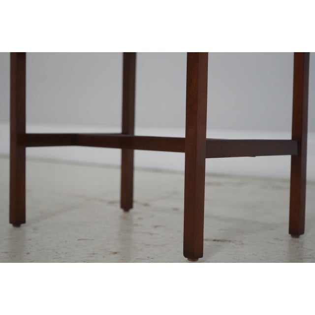 Baker Inlaid Mahogany Flip Top Box Stand For Sale - Image 9 of 17