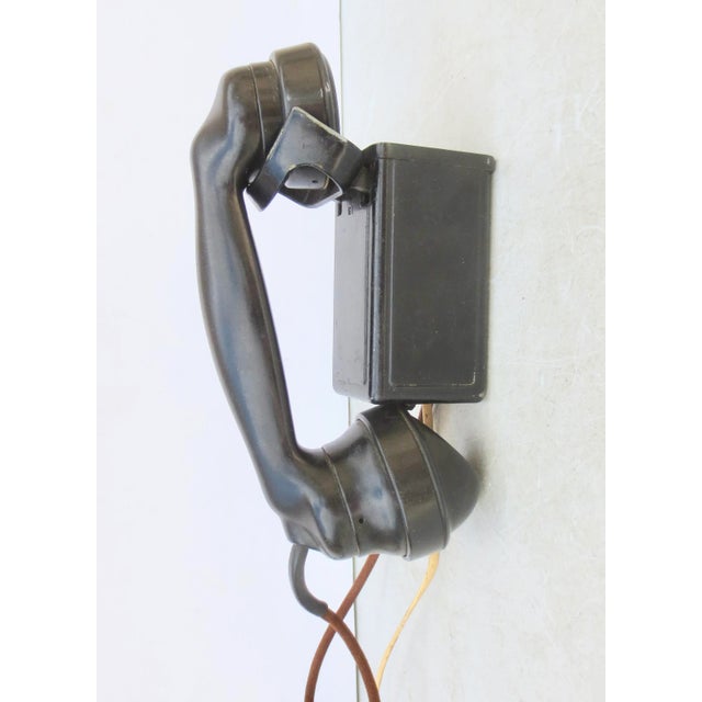 Vintage Intercom Western Electric Wall Mount Hanging Handset Phone For Sale - Image 4 of 9