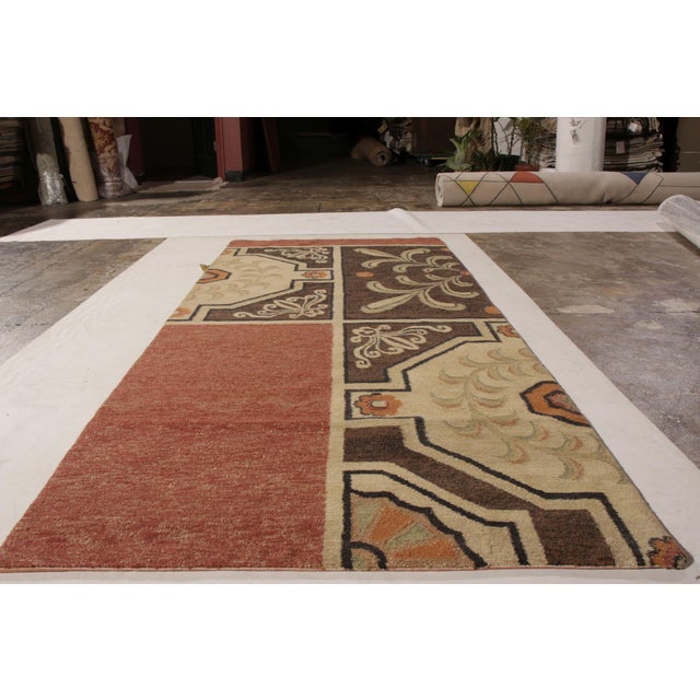 Contemporary Beige Brown 18th-Century European Style Contemporary Flat Weave by Rug & Kilim For Sale - Image 3 of 8