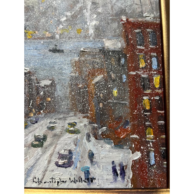 Christopher Willett, "Brooklyn Bridge", Oil on Masonite For Sale In Philadelphia - Image 6 of 10