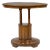 Midcentury Round Top Side Table with Column Supports and Tambour Base For Sale