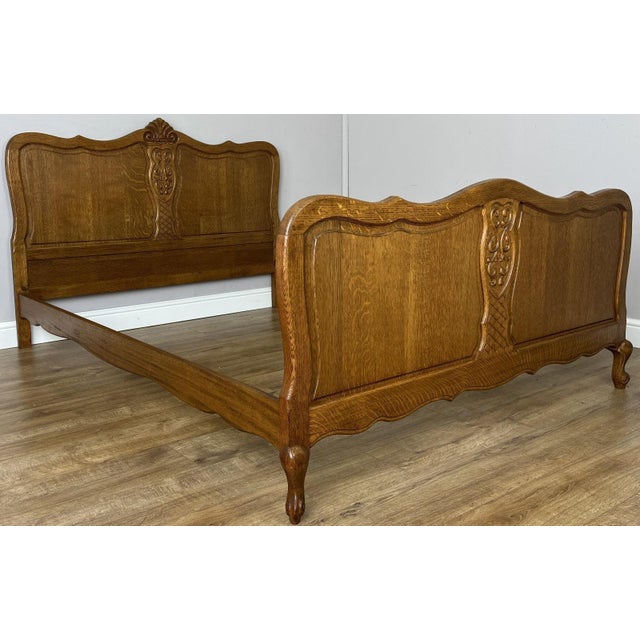 Enhance your bedroom with the timeless elegance of this Vintage French Louis Double Bed Frame , beautifully crafted from...
