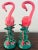 Pink Flamingo Candlestick Holders For Sale - Image 4 of 10