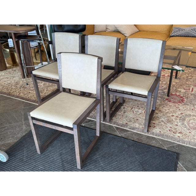 Design Plus Gallery presents a Set of Four Musa Dining Side Chairs by Antonio Citterio for Maxalto & B&B Italia. The...