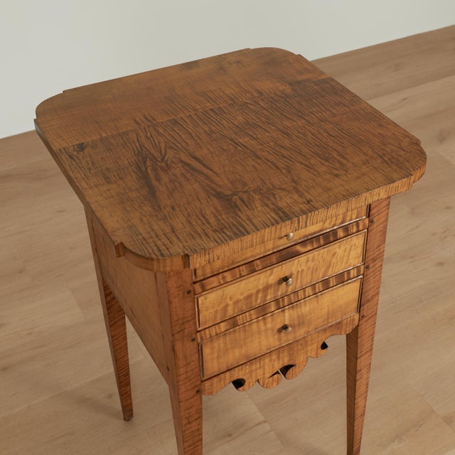Pair of Antique American Federal Tiger Maple Stands For Sale - Image 11 of 18