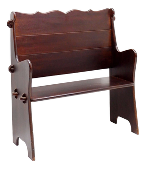 Vintage Wooden Church Bench, 20th Century