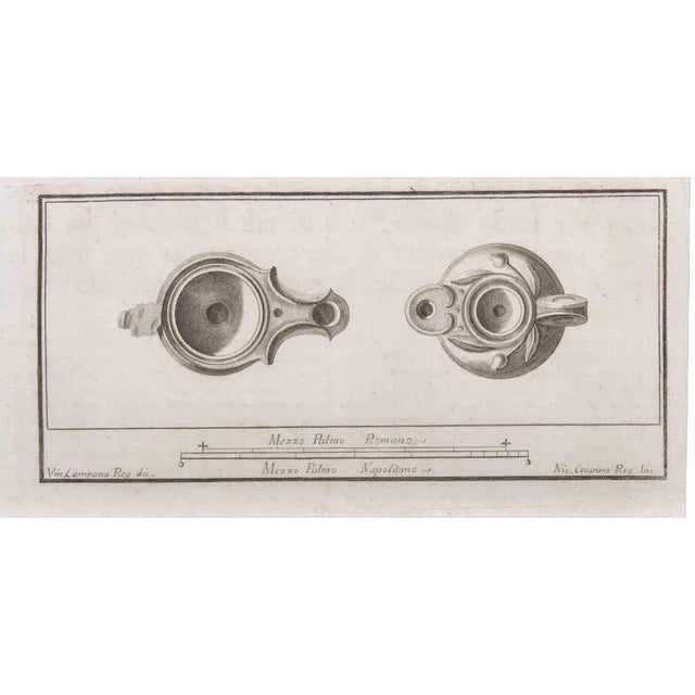 Oil lamp is an etching realized by niccolò cesarano (1740-1815). The etching belongs to the print suite “antiquities of...