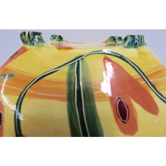 Orange Marilee Hall Pottery Bowl of Whimsical Hearts For Sale - Image 8 of 10