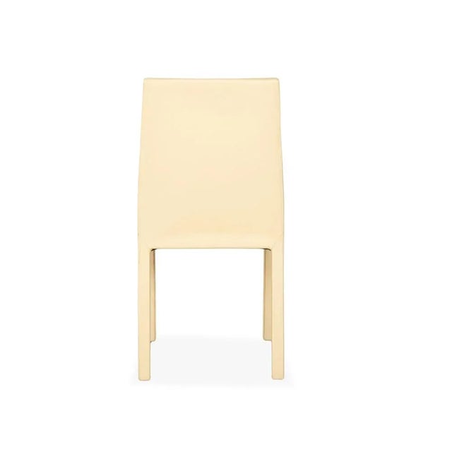 Cream Leather Chairs from Cattelan Italia, Set of 4 For Sale - Image 12 of 15