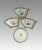 Fine Mid Century White & Gold Kutani Porcelain Sweetmeat Tray of 7 Bowls, Japanese Actors For Sale In Tampa - Image 6 of 12