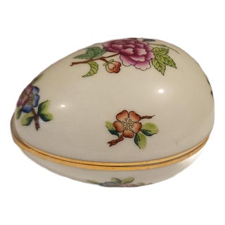 Mid 20th Century Herend Egg Porcelain Trinket For Sale
