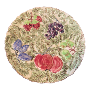 Vintage French Majolica Fruit Plate