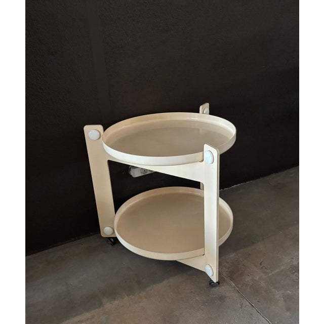 Serving Trolley in White by Luigi Massoni for Guzzini, 1970s For Sale - Image 3 of 7