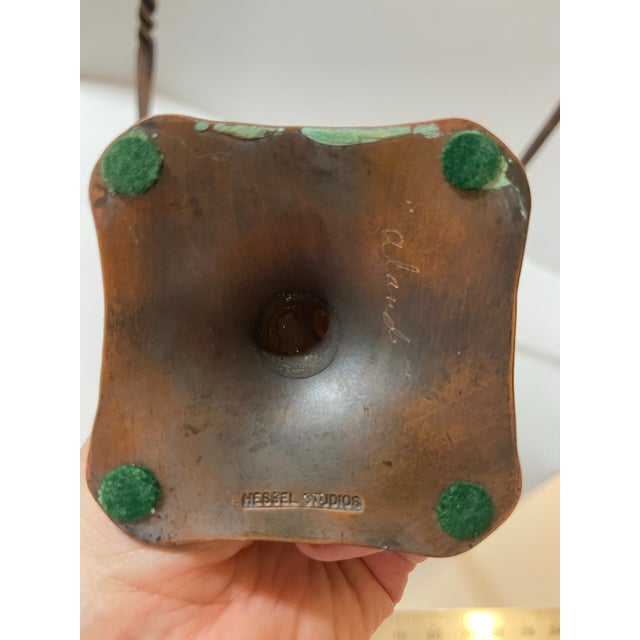 Copper Hand Forged Copper Candle Holders From Hessel Studios For Sale - Image 8 of 12