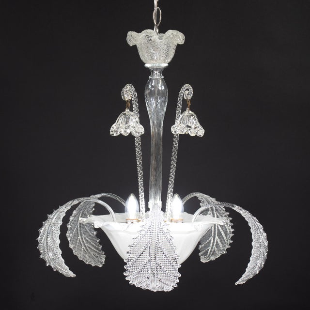 Mid-Century Murano Chandelier Attributed to Barovier & Toso For Sale - Image 16 of 18