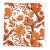 Brooke Cadwallader Rare Cotton Orange, and White Chinoiserie Fabric La Casa De Los Gallos. 2 Yds For Sale